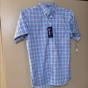 Classic Blue and Green Plaid Men's Shirt